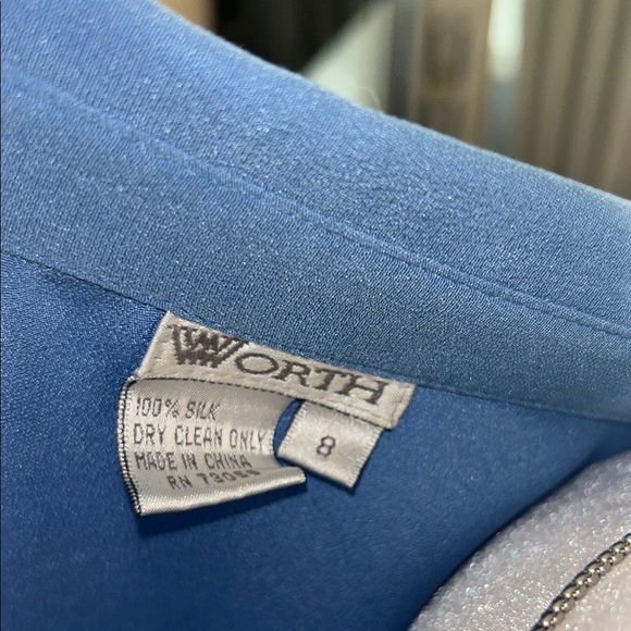 Worth Blue Blouse with Red Stitching - Picture 14 of 14